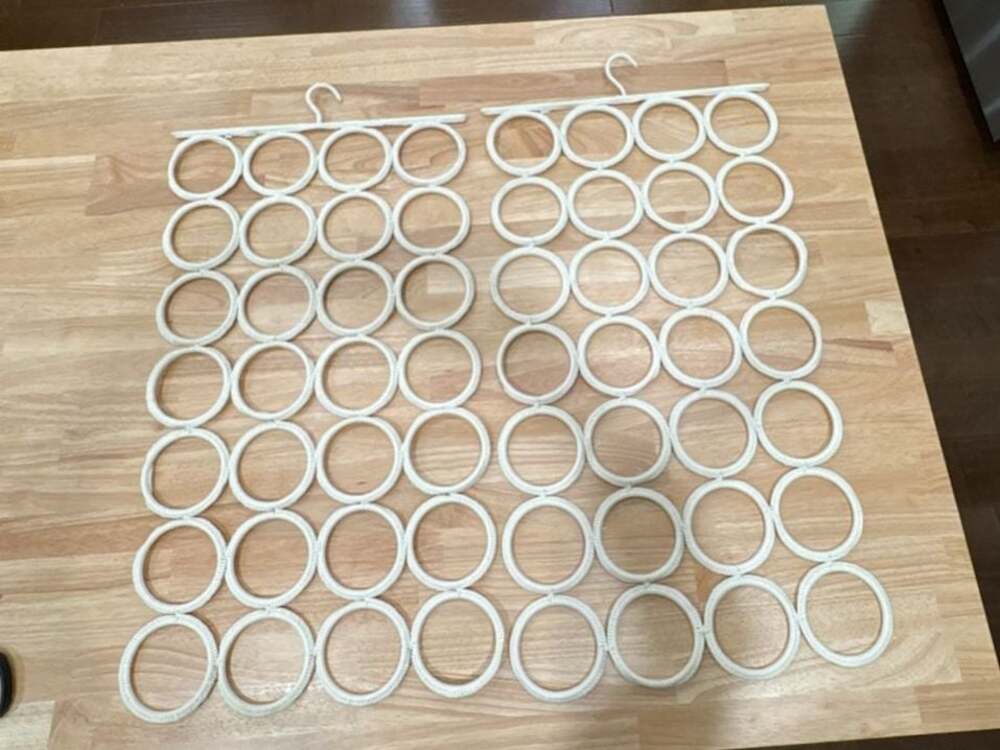 IKEA Komplement Multi-Use Scarf and Belt Hanger, 28-Circle Organizer (Lot of 2)